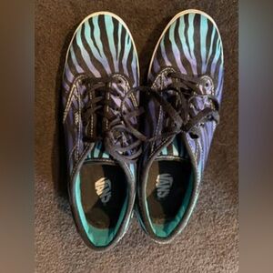 Vans Blue and Black Canvas Sneakers